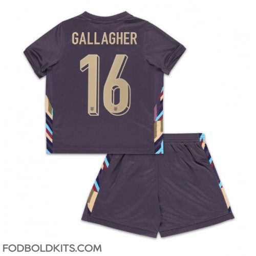 England Conor Gallagher #16 Udebanesæt Børn EM 2024 Kortærmet (+ Korte bukser)